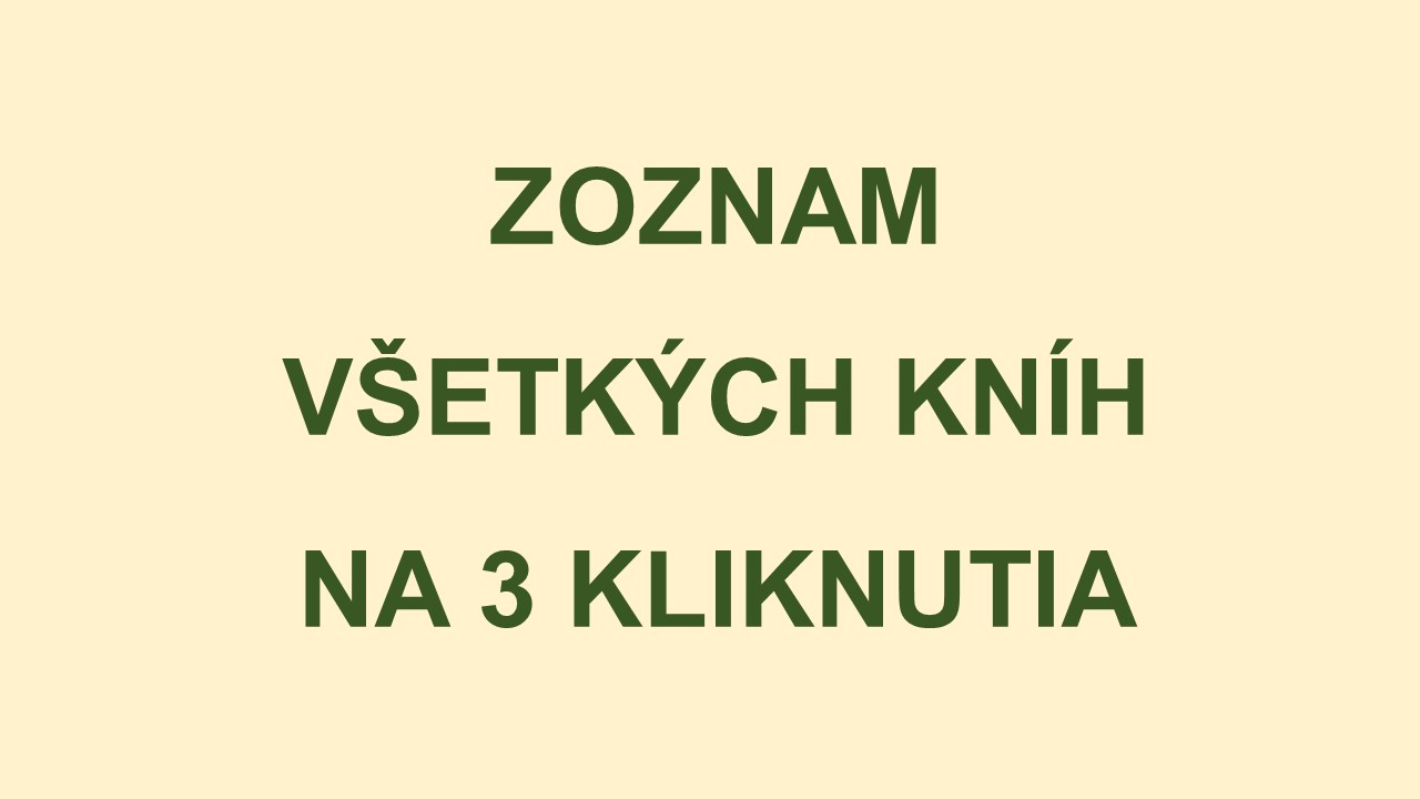 Premýšľate, aké knihy si cez výdajné okienko požičať?